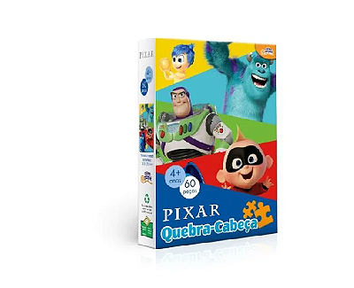 Quebra cabeça 60 peças Pixar Novo Papel