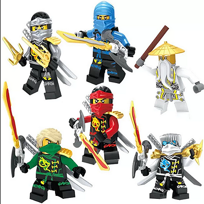 Bonecos Colecionáveis Block Heroes Ninja - Polibrinq