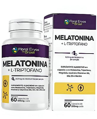 Melatonina + L-Triptofano 500mg Floral Ervas do Brasil