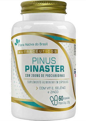 Pinus Pinaster Sáude da Pele Com Vitamina E, Selênio e Zinco 60 Cápsulas