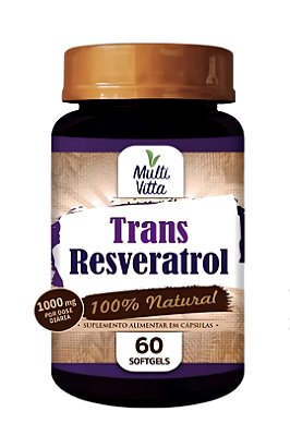Trans Resveratrol 1000 mg 60 Cápsulas Multivitta