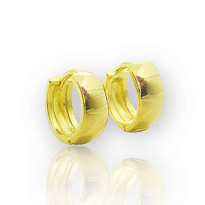 Brinco Argola Lisa P Banhado a Ouro 18k - BRI018