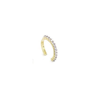Piercing Fake 1 Fileira Cravejado Banhado a Ouro 18k - PIER001