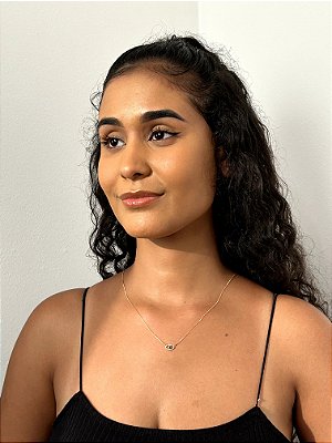 Escapulário Olho Grego Mão Fátima Banhada a Ouro 18k - ESC001