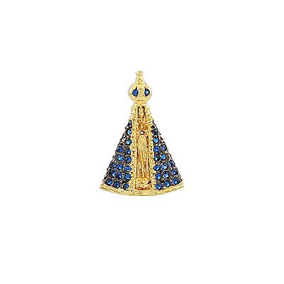 Pingente Nossa Senhora Cravejada Banhado a Ouro 18k - PIN007