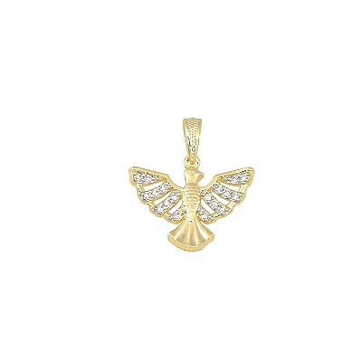 Pingente Passaro Cravejado Banhado a Ouro 18k - PIN005