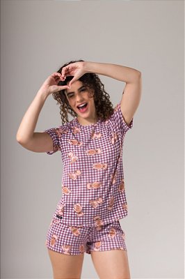 Pijama Manga Curta