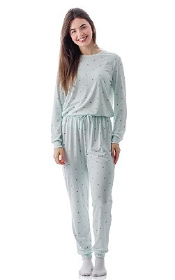 Pijama Longo Feminino Suede Coleção 2025