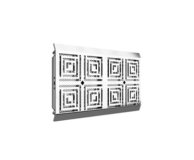 Grelha Modular Central de sobrepor 152 x 264mm-Cristalledeinox