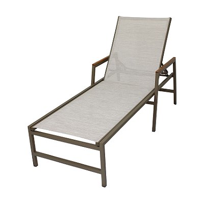 Espreguiçadeira Diamante em tela com braço