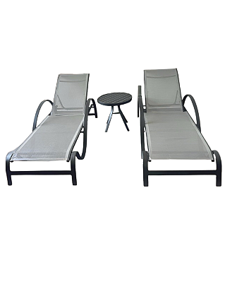 Kit 2 Espreguiçadeiras Alumínio +Tela Sling Vikmais