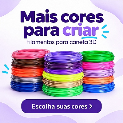 Filamentos para caneta 3D: mais cores para criar