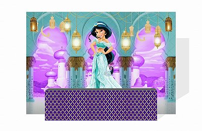 Kit Painel Sublimado Jasmine + Fechamento De Mesa