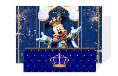 Kit Painel Sublimado Mickey Príncipe + Fechamento De Mesa