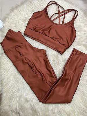 Conjunto Legging Bolso+Top Ana Cor Cobre