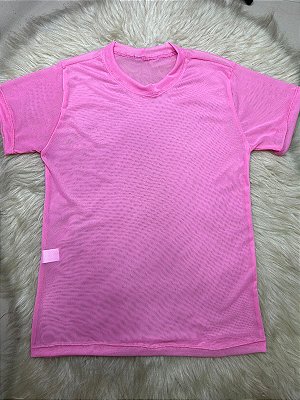 Blusa T-shirt Tule Cor Rosa BB