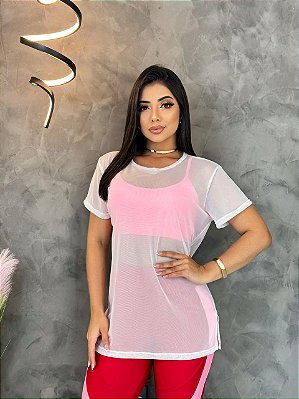 Blusa Mulet Tule Cor Branco