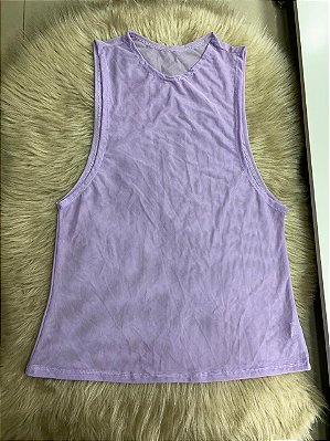 Blusa Regatão Tule Cor Lavanda