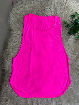 Blusa Regatão Cavada Cor Rosa Neon