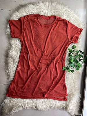 Blusa Mulet Tule Cor Terra Cota
