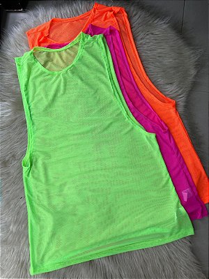 Blusa Regatão Tule Cor Neon Fluorescente