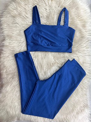 Conjunto Canelado Wonder+Top Dany Cor Azul Marinho