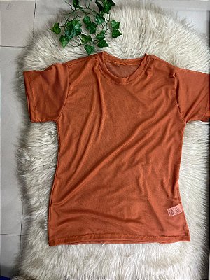 Blusa T-shirt Tule Cor Terra Cota