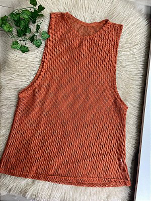 Blusa Regatão Arrastão Poliamida Cor Terra Cota