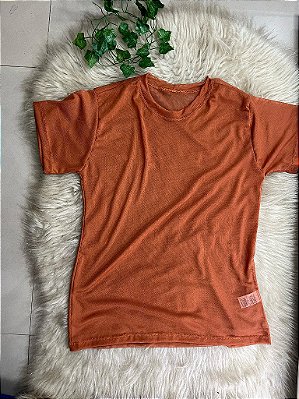 Blusa T-shirt Tule Cor Cobre
