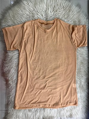 Blusa T-shirt Tule Cor Caramelo