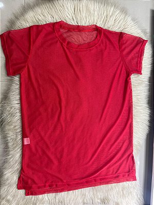 Blusa Mulet Tule Cor Vermelho