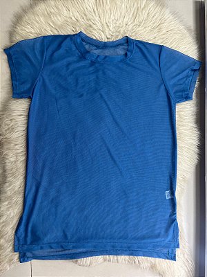 Blusa Mulet Tule Cor Azul Petróleo