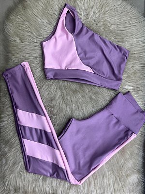 Conjunto Legging Isabela+Top Cor Orquidea+Rosa BB