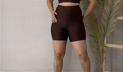 Short Meia Coxa Avulso Cor Marrom
