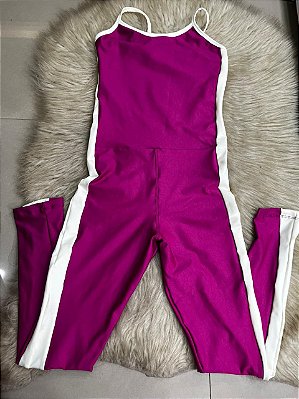 Macacão Longo Gaby Cor Rosa+Off