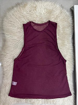 Blusa Regatão Tule Cor Marsala