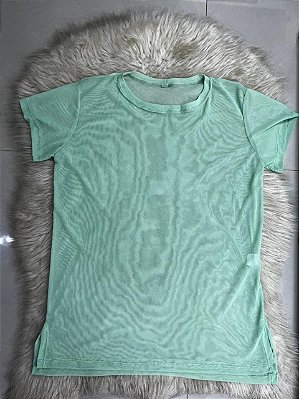 Blusa Mulet Tule Cor Verde Menta