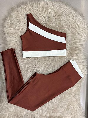 Conjunto Sofia Legging+Top Cor Cobre +Off