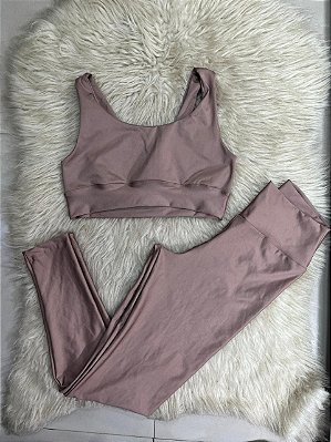 Conjunto Legging Básica+Top Clarisse Cor Capuccino