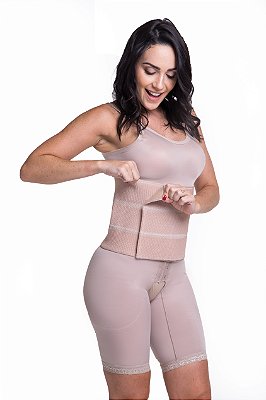Faixa Abdominal Elástica Pós Cirúrgica  3 Painéis e Fecho Velcro - Biobela 1625G3