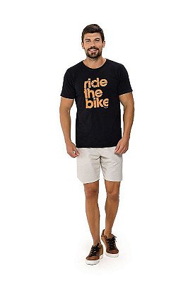 Camiseta Masculina Trich Ride The Bike Preto