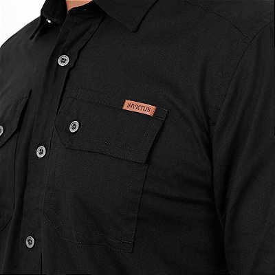 Camisa Invictus Endurance Summer Manga Longa Preto