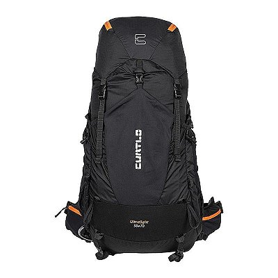 Mochila Curtlo Ultralight 50+10L Preto/Laranja