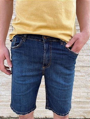 Bermuda Masculina Slim Jeans Azul 118 Trich