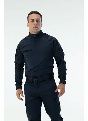 Combat Shirt GM OP Unissex Azul Marinho Gola Alta