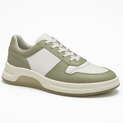 Tênis Casual Detuli Couro Ice-White DSL 005