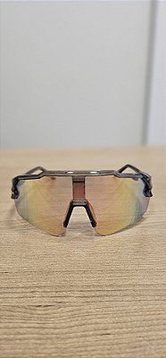 Óculos Esportivo Cinza com Lente Colorida 5310