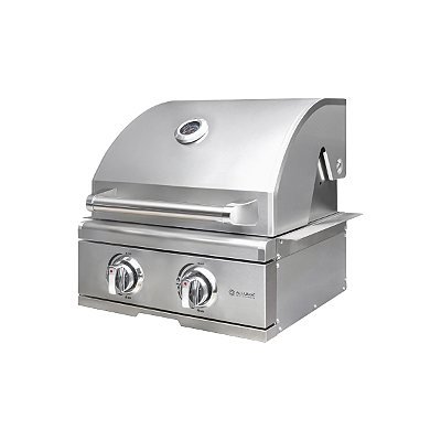Churrasqueira a Gás Alluma Pro em Inox 304 de Embutir - 2 Queimadores - A200PRO