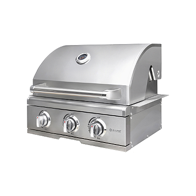 Churrasqueira a Gás Alluma Pro em Inox 304 de Embutir - 3 Queimadores - A300PRO