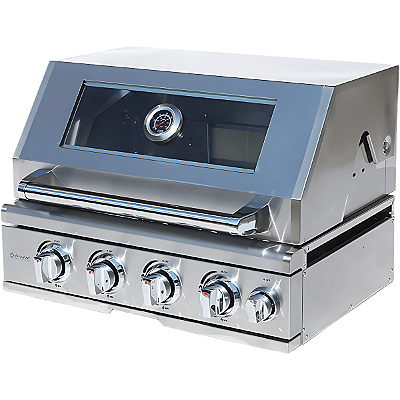Churrasqueira a Gás Alluma Max Em Inox  de Embutir - 4 Queimadores - Com Visor e Infrared
